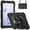 Black, variant on KOMI Compatible with Galaxy Tab A7 Lite 8.7” 2021, Built in Screen Protector, Shockproof Heavy Duty Protective Rugged Cover with Shoulder Strap Black