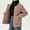 Pink Coats for Winter, variant on XPMWRP Women's Quilted Casual Zip Jacket Long Sleeve Solid Color Fashion Loose Coats Fall Winter Trendy Windproof Clothes with Pockets Beige XL