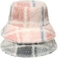 thumbnail image 6 of CoCopeaunts Plaid Bucket Hat for Women Age-Defying Casual All-Match Winter Thicken Warm Lambs Wool Windproof Fisherman Hat, 6 of 8