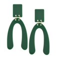 thumbnail image 1 of Pendientes Pendientes Geométricos Personalidad Personalidad Para Mujer Verde jinwen Pendientes colgantes rectangulares, 1 of 8