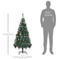 thumbnail image 3 of HOMCOM Arbre de Noël 5 Pi Saisonnier des Fêtes Intérieur Support en Métal, 3 of 10