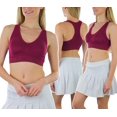 thumbnail image 3 of ToBeInStyle Womens Pack of 6 Comfortable and Supportive Racerback Sports Bras, 3 of 6