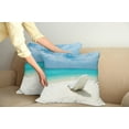 thumbnail image 3 of Ambesonne Travel Throw Pillow Cover 2 Pack, Maldives Beach Sunny Day, 16", Turquoise Off White, 3 of 6