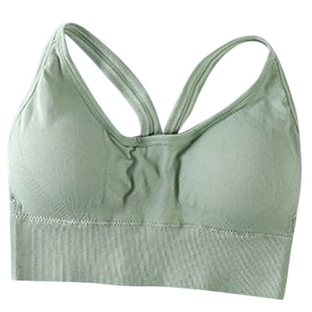 Yuzhih Women s Yoga Bras Workout Running Gym Crop Tops Soft Seamless No Underwire Lightweight Bra