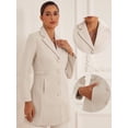 thumbnail image 2 of DARING DIVA Women's Single Breasted Button Down Outerwear Pea Coats Apricot M, 2 of 6