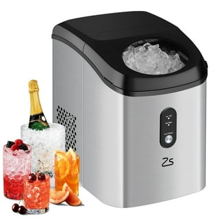 EUHOMY Nugget Ice Maker Countertop, Max 34Lbs/Day, 2 Way Water Refill,  Self-Cleaning Pebble Ice Maker Machine With 3Qt Reservoir, Ice Makers