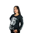 thumbnail image 6 of Halloween glow in the dark Long Sleeve Maternity shirt Skeleton X-ray baby boy girl gender reveal glow in the dark t-shirt pregnancy top (Maternity Small), 6 of 7