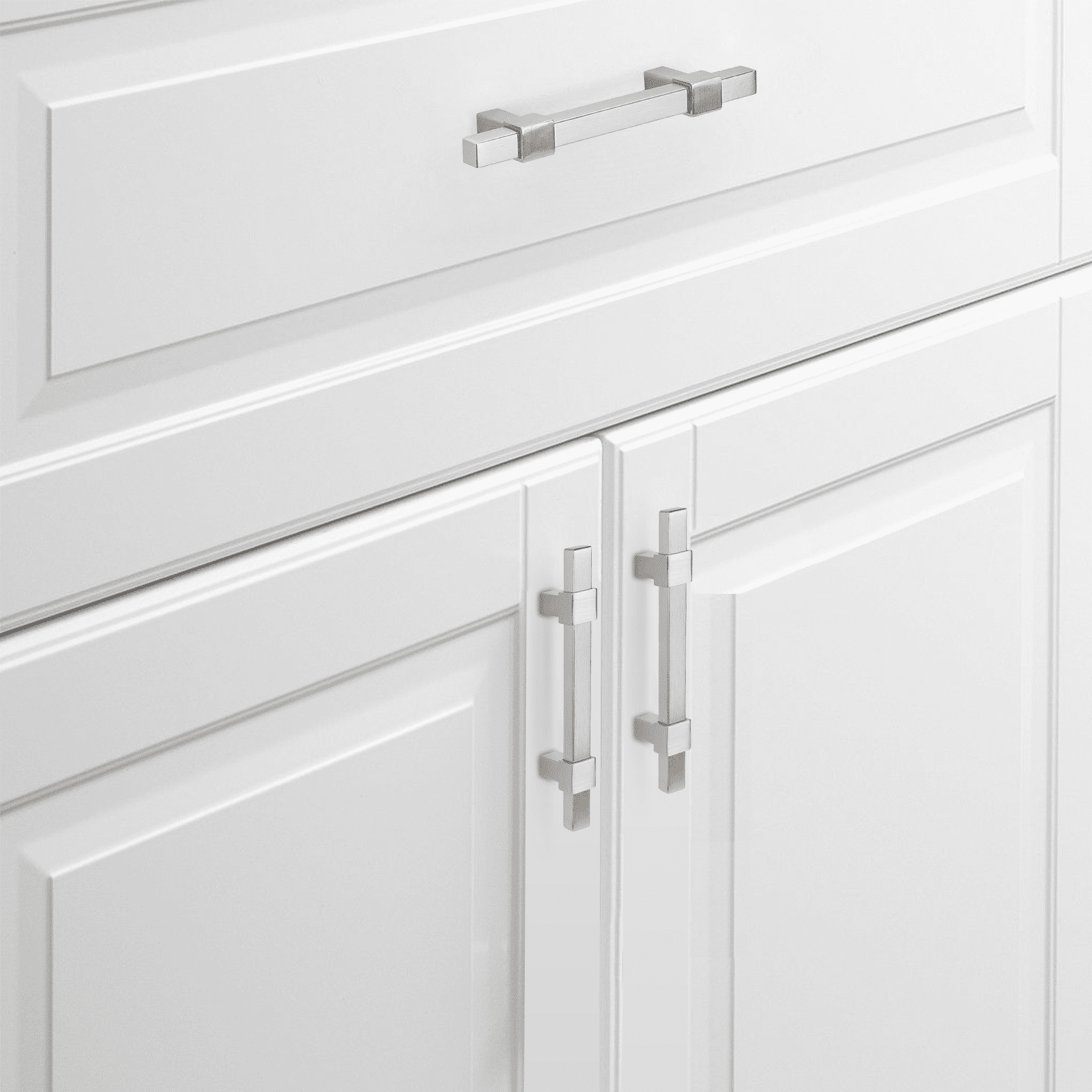 Goldenwarm 30 Pack Kitchen Cabinet Pulls Brushed Nickel Dresser Handle Cabinet Hardware 3in hole Center