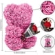 thumbnail image 2 of Rose Bear with Greeting Card, Handmade Rose Teddy Bear with Rose Flowers, Everlasting Rose Teddy Bear Women Gift, Valentine's Day, Wedding and Anniver, 2 of 4