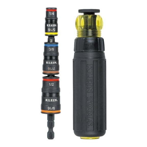 Klein Tools 32910RCHT 7-in-1 Impact Rated Flip Socket Set with Ratcheting