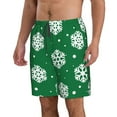 thumbnail image 2 of Disketp Men'S Swim Trunks Hawaiian Breathable Surf Beach Swimsuits Mesh Lining Beach Shorts With Pockets-Snowflake, 2 of 9