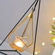 thumbnail image 3 of Decoración moderna para el hogar, restaurante y hotel, soporte de marco de metal, creador de ambientes románticos, farol colgante triangular para velas, 3 of 5