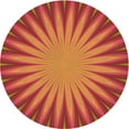 thumbnail image 1 of Ahgly Company Indoor Square Patterned Neon Orange Area Rugs, 3' Square, 1 of 6
