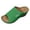 Green, variant on Wedge Sandals for Women Fashion Splice Leather Open Toe Platform Slip on Mules Summer Casual Lightweight Slides Beige Size 9