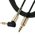 thumbnail image 2 of JacobsParts 3.5mm AUX Cable Car Stereo Audio Auxiliary Headphone Jack Cord Right Angle Male to Male, 3ft (Black), 2 of 4