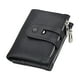 thumbnail image 4 of Cartera con bloqueo RFID y tarjetero para hombre, multibolsillos, color liso, con ventana para identificación negro, 4 of 9