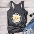 thumbnail image 3 of Aloohaidyvio Tops,Women Plus Size Summer Sun Moon Print O Neck Sleeveless Casual T-Shirt Top Tank, 3 of 5