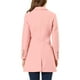 thumbnail image 3 of Abrigo largo de invierno para mujer Inspire Chic, de un solo botón, talla XS, color rosa, 3 of 7