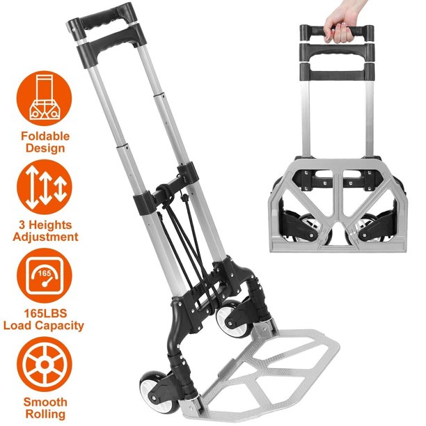 Compact Folding Aluminium Hand Truck Trolley Luggage Cart Foldable