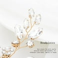 thumbnail image 4 of Crystal Bride Wedding Hair Comb Flower Bridal Headpieces Rhinestone Leaf Hair Pieces Pearl Hair Vines Bridesmaid Side Combs Hair Accessories for Women and Girls (silver flower), 4 of 4