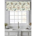 thumbnail image 4 of Vintage Summer Botanical Curtain Valances for Windows, Retro Birds Leaves Kitchen Valance Window Treatment, Light Filtering Block Curtains for Bathroom/Bedroom/Living Room 42'' x 12'', 4 of 9