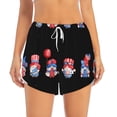 thumbnail image 2 of Picia Happy Independence Day Gnome Pattern Women's 2 in 1 Athletic Running Shorts High Waisted Workout Casual Gym Sweat Shorts with Comfy Liner Zipper Pockets-XX-Large, 2 of 9