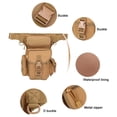 thumbnail image 4 of Sac de Jambe Tactique Multifonctionnel avec Tissu Oxford Imperméable 800D - Grande Capacité 12x11x30cm, Sangles Réglables Détachables pour Randonnée, Pêche, Cyclisme, Camping, Chasse et Sports de Plein Air, 4 of 6
