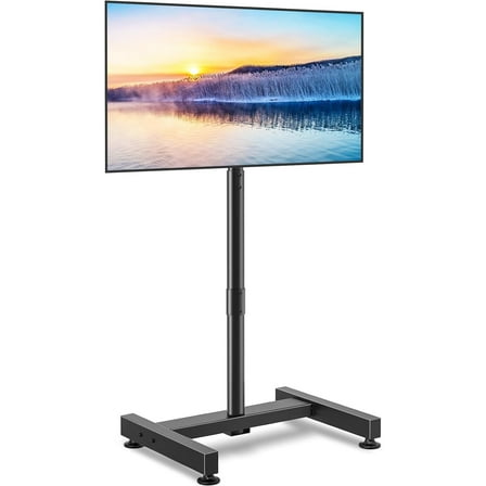 TV Floor Stand for 13-50 inch LCD LED Flat/Curved Panel Screen TVs up to 44 lbs,  VESA 200x200,Black