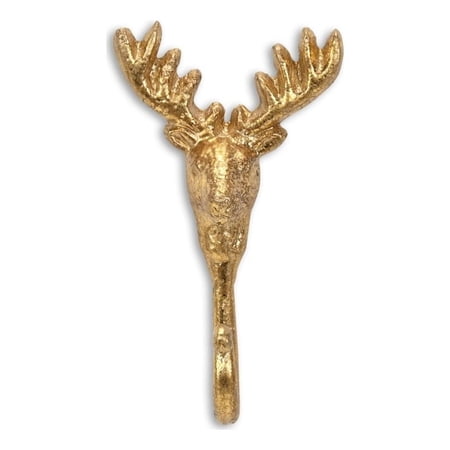 Cheungs 6118GD Mythra Reindeer Cast Iron Wall Hook - Golden