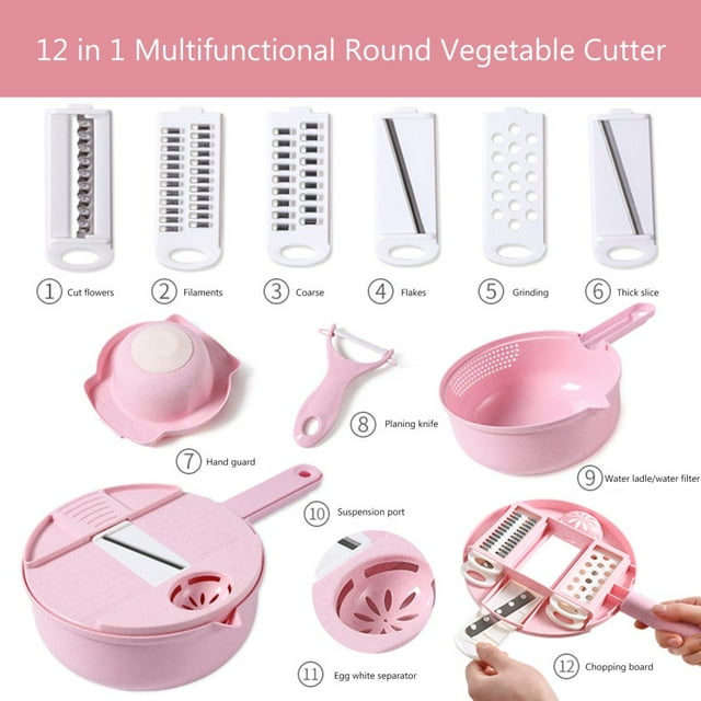 PENGXIANG 12pc/set Vegetable Cutter Mandoline Slicer Fruit Potato Peeler Carrot Cheese Grater Kitchen accessories chopper slice