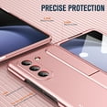 thumbnail image 7 of for Samsung Galaxy Z Fold 5 Case with Removeable Pen Slot & Free S Pen Built-in Screen Protector Adjustable Stand, Drop Protection & Luxury Shockproof Thin Hard PC Cover for Z Fold 5, Rosegold, 7 of 7