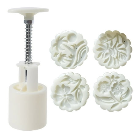 

Cookie Stamps Flower Pattern Mooncake Mould Moon Cake Maker for Mid-Autumn