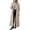 Beige, variant on Spring Fall Long Sleeved Women Casual Faux Suede Coat Double Breasted Long Trench Coat with Belt