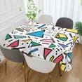 thumbnail image 2 of Yayeee Tablecloths 54" x 72" Rectangle Wrinkle Resistant Party Table Cover, Blue Triangles, 2 of 8