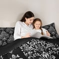 thumbnail image 5 of Manfei Teens Bohemian Damask Bedding Comforter Set 2pcs,Traditional Floral Flower Twin Comforter Sets Microfiber,Exotic Style Breathable Bedding Set,Breathable Home Decor,Reversible, 5 of 8