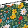 thumbnail image 3 of Pioneer Flower Floral Print Pattern Shower Curtain 72"x84", Bathroom Decorative Shower Curtain Set with 12 Hooks, Waterproof Washable, 3 of 6