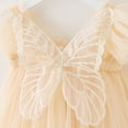 thumbnail image 5 of Gaexia Tutu Dress Girls 8 Embroidery Ruffle Sleeve Tiered Swing A-Line High Waist Cute Tween Twirling Tiered Midi Dresses for 3-12 Years Beige,120, 5 of 5