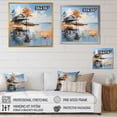 thumbnail image 4 of Designart "Summertime Charm By The Lake And Beach" Lakes Lakehouse Floater Framed Wall Art Prints, 4 of 5