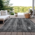 thumbnail image 6 of Addison Rugs Chantille Indoor/Outdoor Transitional Stripes Charcoal Washable Rectangle Rug, 5' x 7'6", 6 of 6