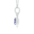 thumbnail image 2 of ANGARA Natural Solitaire Round Tanzanite Infinity Twist Pendant in 14K White Gold for Women (Size-6mm) | December Birthstone, Anniversary, Jewelry Gift for Women | Natural Tanzanite Necklace, 2 of 8