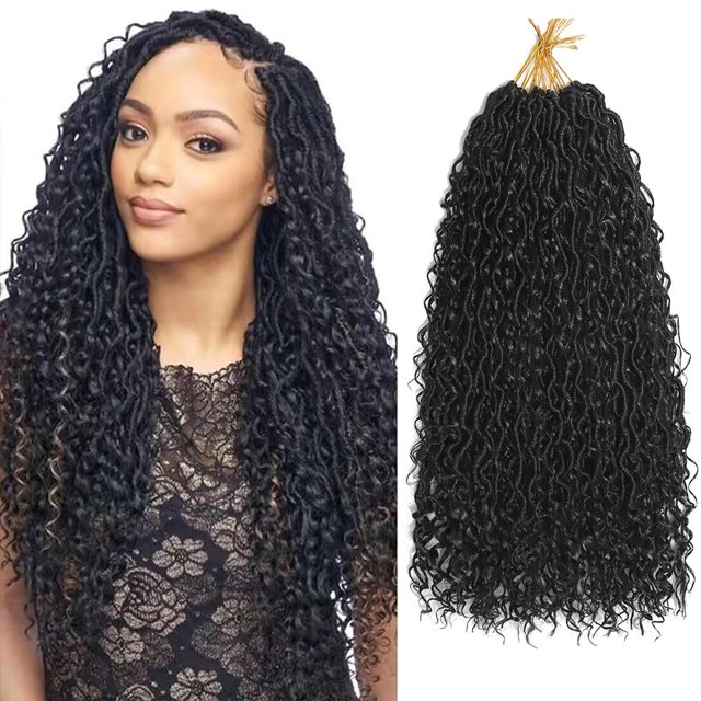 Pelo de ganchillo ROYAWIG Goddess Locs de 18 pulgadas para mujeres negras