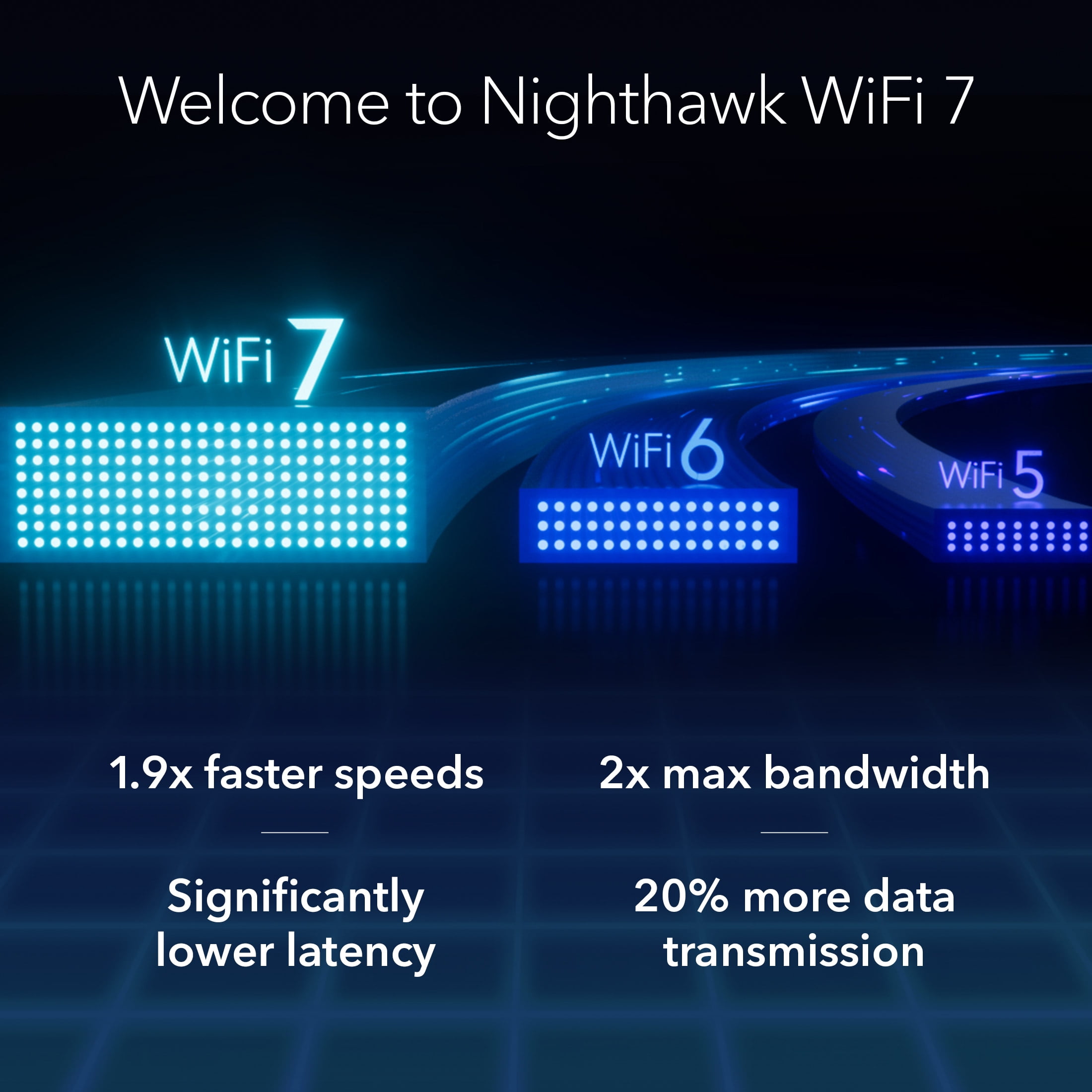 NETGEAR WiFi 7 Range Extender (EXS18) – BE3600 Dual-band Wireless Internet Signal Booster & Repeater (up to 3.6 Gbps speed) - Add up to 1,200 sq. ft., 40 devices – WPA3 Security, Smart Roaming, One W