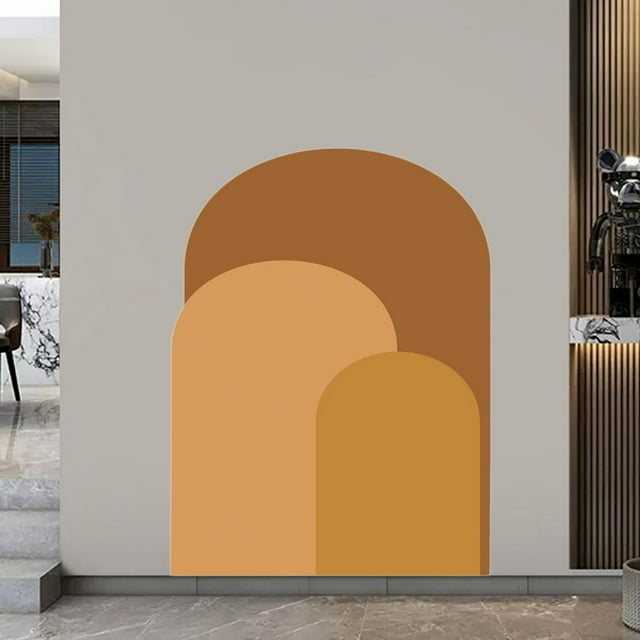 Arch Wall Decal Pegatina de la pared Puerta Oficina de la oficina Fondo del hogar Casa del dormitorio simple Decoración del arte del dormitorio del Naranja