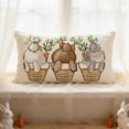 thumbnail image 6 of Gumesh Easter Bunny Throw Pillow Cover 18x18 Inch, Cute Rabbit Soft Cushion Case for Sofa Couch Chair, Spring Home Decor for Living Room, Bedroom, 6 of 6