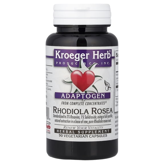 Kroeger Herb Rhodiola Rosea 90 Vegetarian Capsules