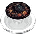 thumbnail image 1 of PopSockets MagSafe PopGrip para iPhone con forma de cuervo y flores, 1 of 5