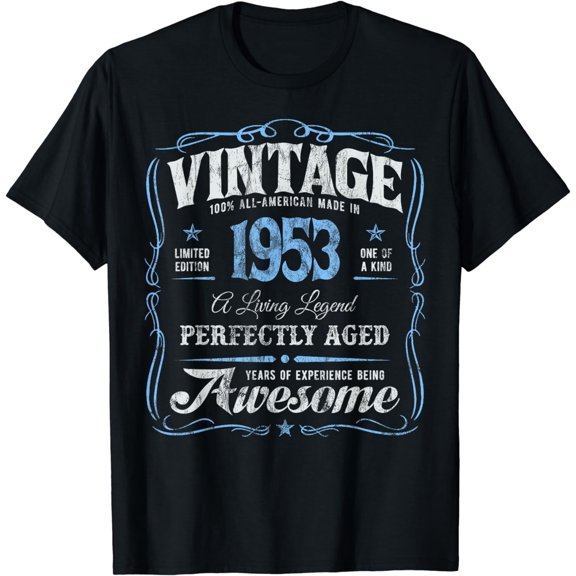 Classic 70th Birthday Born In 1953 Vintage T-Shirt