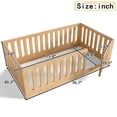 thumbnail image 5 of URTR Twin Size Montessori Floor Bed with High Fence and Door, Wooden Low-profile Twin Floor Bed Frame for Bedroom, Natural, 5 of 10