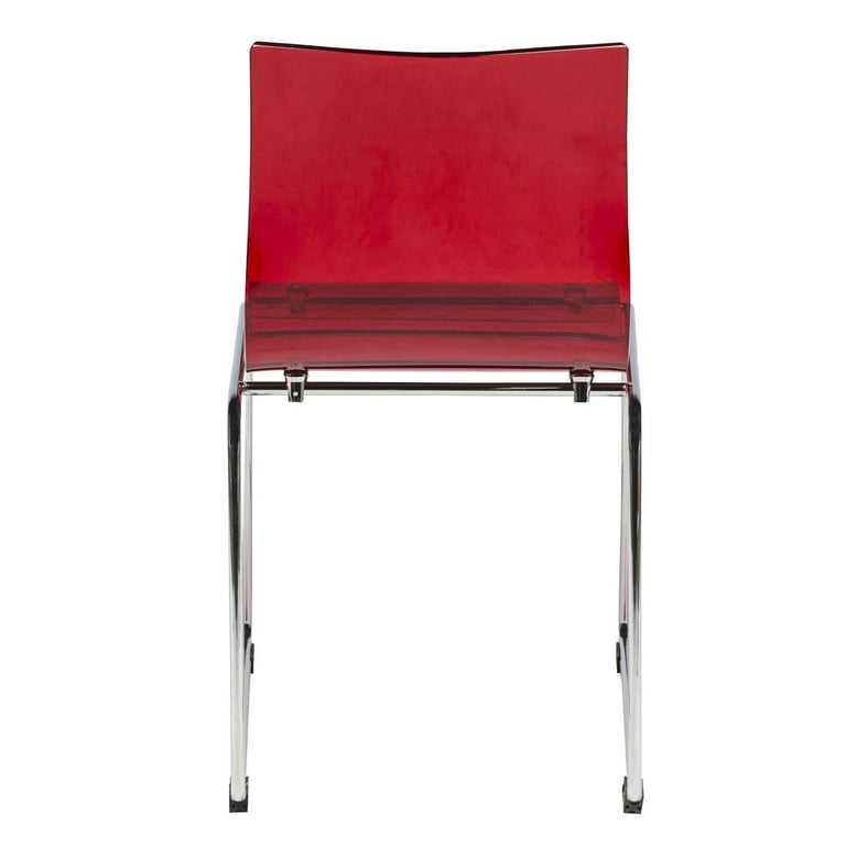 Red acrylic sales chair
