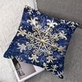thumbnail image 7 of nygtbtfer Navy Blue Christmas Pillow Winter Pillow Cases with Zipper Set of 2 Christmas Decorations Indoor Home Decor for Winter Holiday Room Bedroom Cushion White, 7 of 7